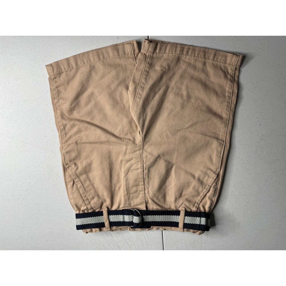 The Childrens Place Boys Tan Khaki Chino Shorts with Striped D-Ring Belt Size 5T